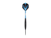 Jeu de 3 fléchettes professionnelles à pointe acier 23gr - Modèle Cupra - Coloris bleu