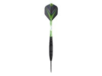 Jeu de 3 fléchettes professionnelles à pointe acier 23gr - Modèle Cupra - Coloris vert