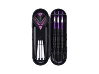Jeu de 3 fléchettes professionnelles à pointe acier 23gr - Modèle Cupra - Coloris violet