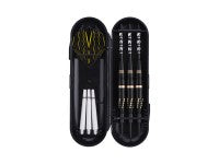 Jeu de 3 fléchettes professionnelles à pointe acier 24gr - Modèle Fire - Coloris or