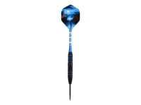 Jeu de 3 fléchettes professionnelles à pointe acier 22gr - Modèle Typhoon - Coloris bleu