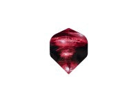 Jeu de 3 fléchettes professionnelles à pointe acier 22gr - Modèle Typhoon - Coloris rouge