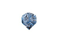 Jeu de 3 fléchettes professionnelles à pointe plastique 22gr - Modèle Deep Sea - Coloris bleu