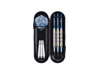 Jeu de 3 fléchettes professionnelles à pointe plastique 22gr - Modèle Deep Sea - Coloris bleu