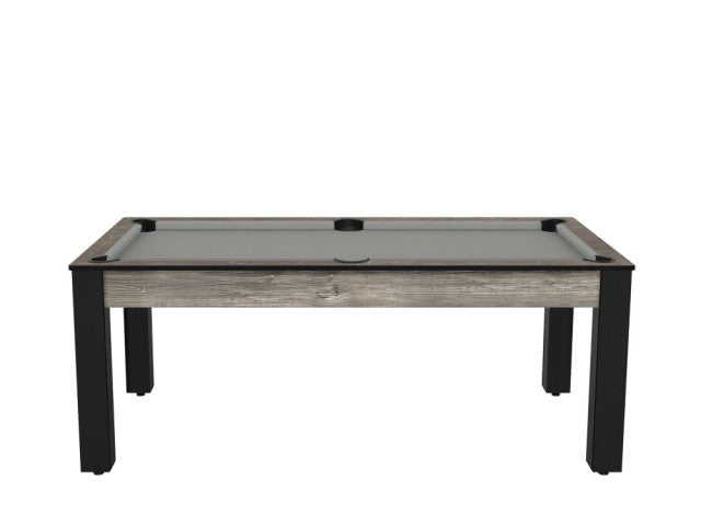 Billard Arizona 7 pieds convertible en table à manger - 8 personnes - Coloris industriel tapis gris