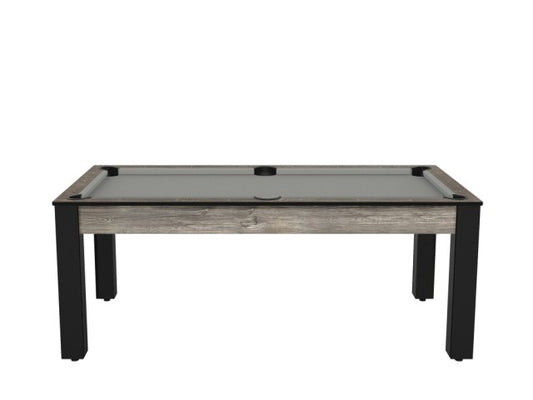 Billard Arizona 7 pieds convertible en table à manger - 8 personnes - Coloris industriel tapis gris