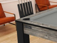 Billard Arizona 7 pieds convertible en table à manger - 8 personnes - Coloris industriel tapis gris