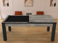 Billard Arizona 7 pieds convertible en table à manger - 8 personnes - Coloris industriel tapis noir