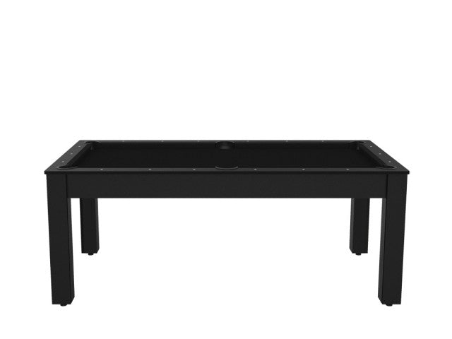 Billard Arizona 7 pieds convertible en table à manger - 8 personnes - Coloris noir grainé tapis noir