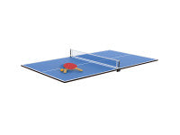 Plateaux dinatoires réversibles Ping Pong avec accessoires - Compatible tables de jeu 6 pieds - Coloris Wengé boisé