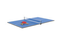 Plateaux dinatoires réversibles Ping Pong avec accessoires - Compatible tables de jeu 6 pieds - Coloris Noir grainé
