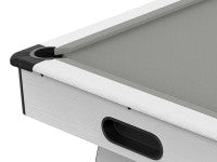 Billard Dallas 7 pieds - Coloris Blanc boisé tapis gris