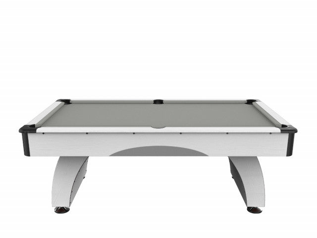 Billard Dallas 7 pieds - Coloris Blanc boisé tapis gris