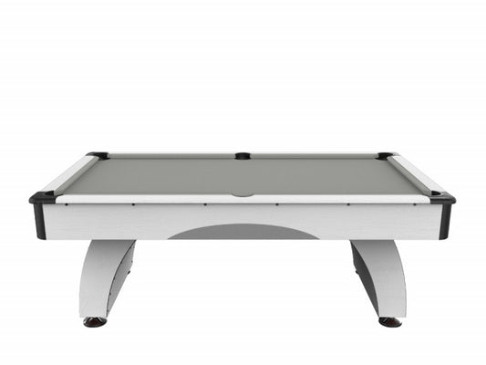 Billard Dallas 7 pieds - Coloris Blanc boisé tapis gris