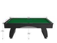 Billard Dallas 7 pieds - Coloris Noir grainé tapis vert