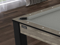 Billard Texas 6 pieds convertible en table à manger - 6 personnes - Coloris industriel tapis gris