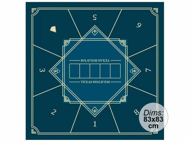 Tapis de poker carré 83x83cm - Bleu nuit