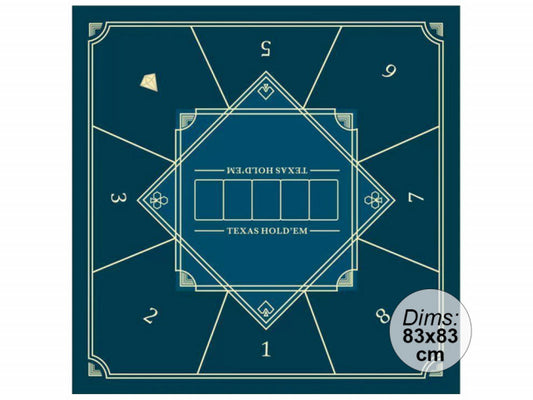 Tapis de poker carré 83x83cm - Bleu nuit