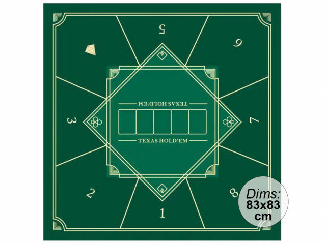 Tapis de poker carré 83x83cm - Vert