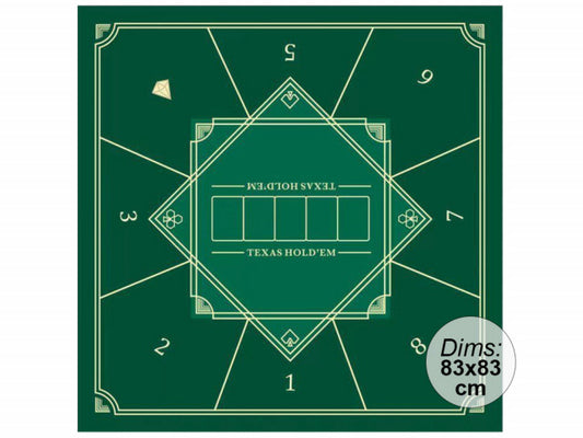 Tapis de poker carré 83x83cm - Vert