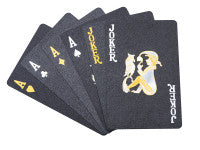 Lot de 3 paquets de 54 cartes brillantes PET waterproof - Coloris Noir