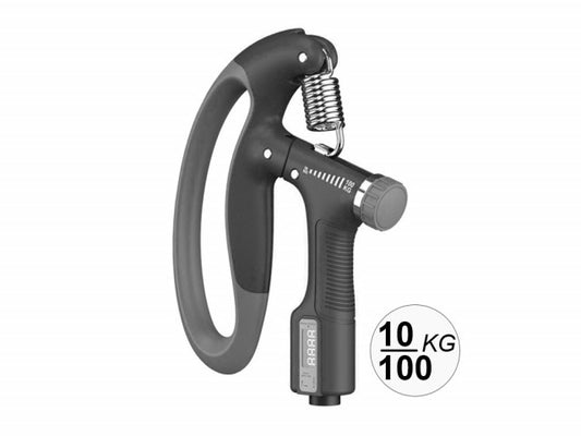 Pince de musculation à résistance réglable 10-100KG avec compteur - Noire