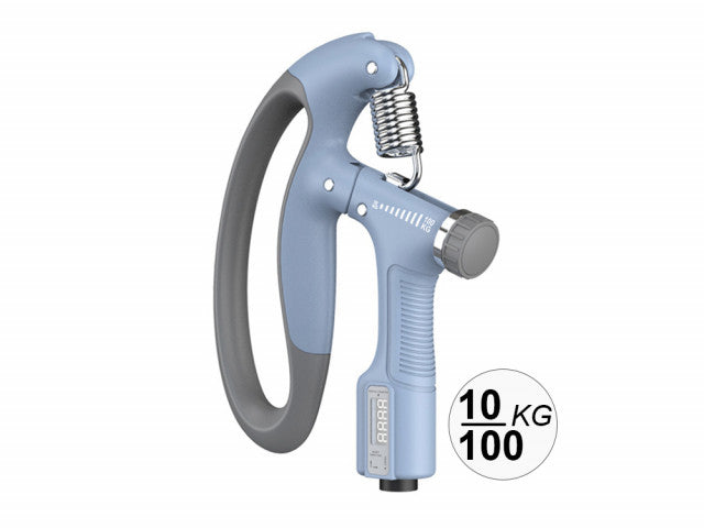 Pince de musculation à résistance réglable 10-100KG avec compteur - Bleue