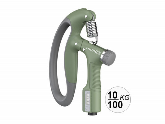 Pince de musculation à résistance réglable 10-100KG avec compteur - Verte