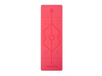 Tapis de Yoga DF SPORTS antidérapant 183x61x0.6cm avec housse - Modèle Nirvana - Rouge