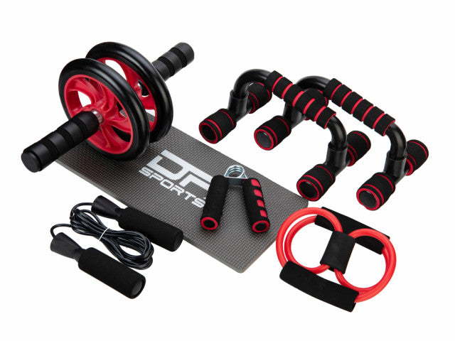 Pack 7en1 Accessoires Fitness DF SPORTS - Rouge