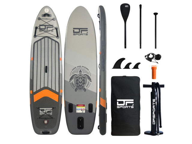Paddle gonflable 320cm DF SPORTS - Modèle Palawan - Gris