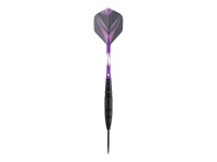Jeu de 3 fléchettes professionnelles à pointe acier 23gr - Modèle Cupra - Coloris violet (2)