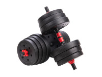 Haltères modulables 2en1 avec barre d'extension 26.5Kg (2)